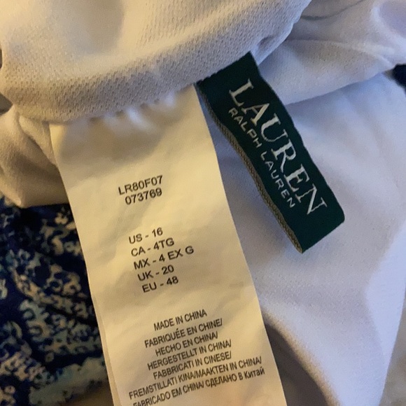 NWT RALPH LAUREN Aegean Tile Loop Front One Piece - Picture 8 of 9